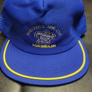 vintage Michelin Man snapback trucker hat.  USA.
